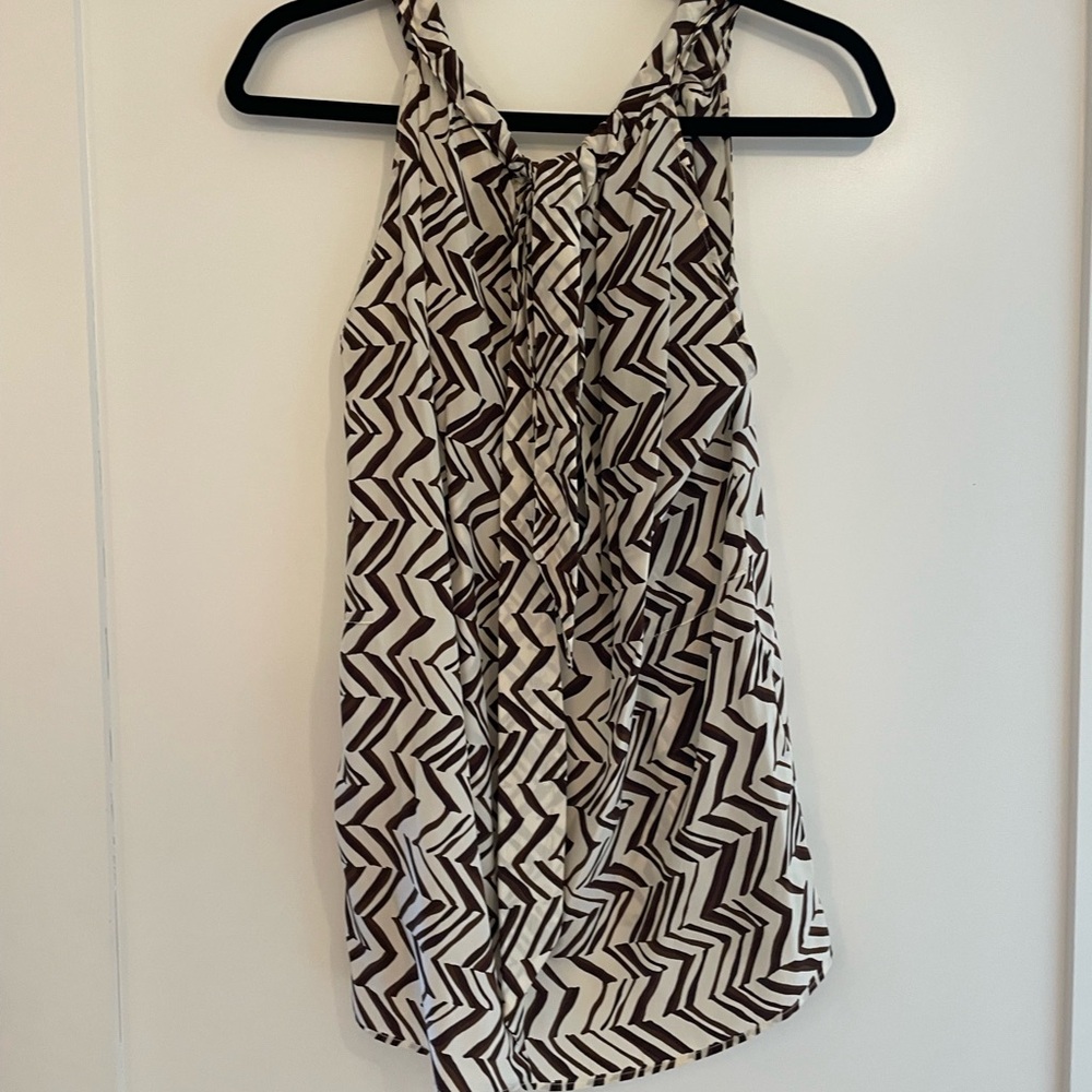 Marni Black and White Chevron Blouse
